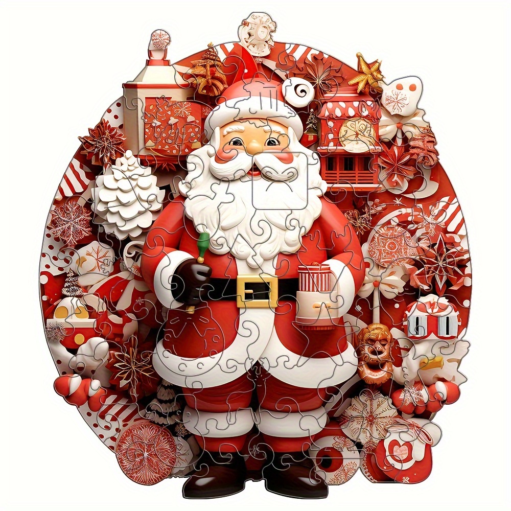 Christmas Theme Shaped - Wooden Jigsaw Puzzles