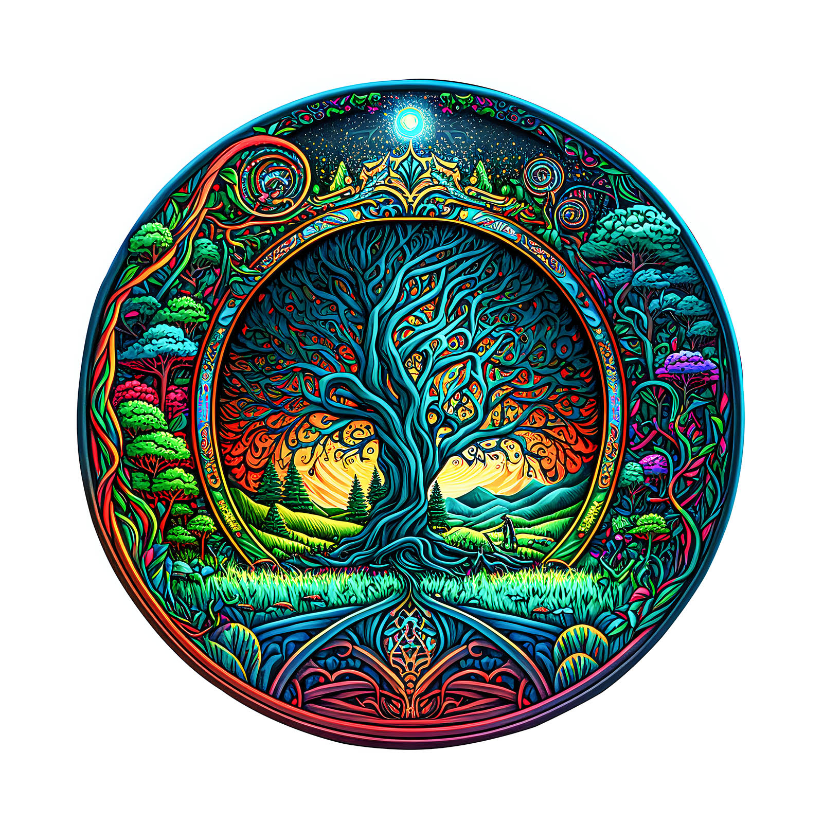 Starry Night Tree - Wooden Jigsaw Puzzles