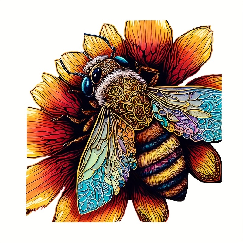 Colourful Bee - Wooden Jigsaw Puzzle