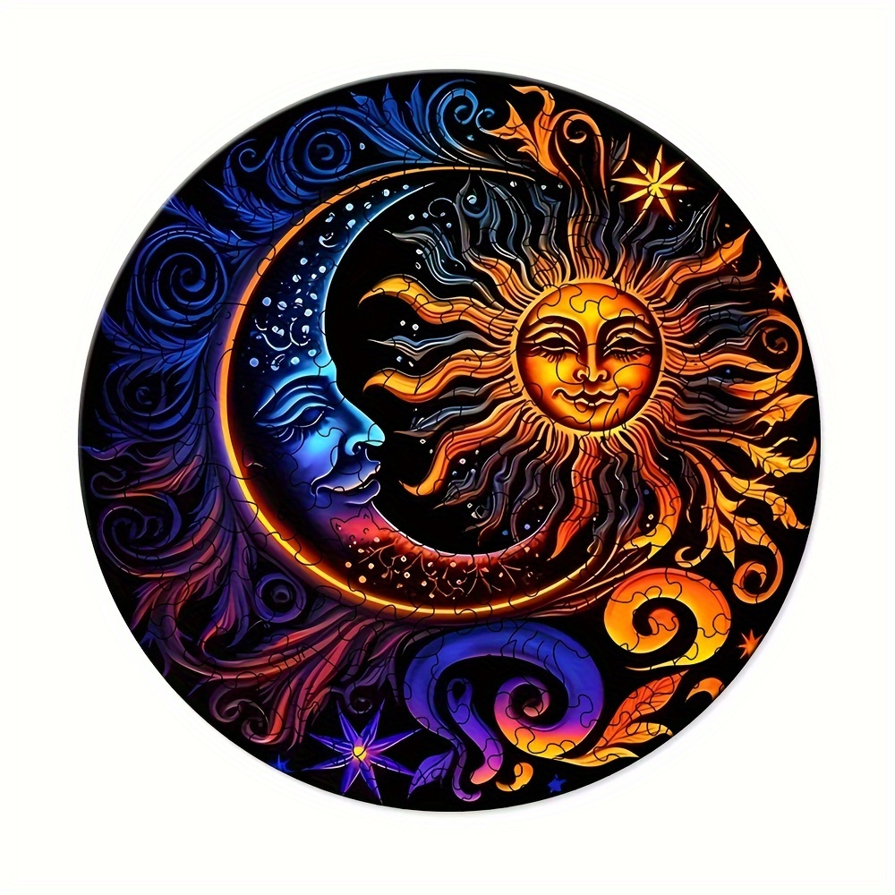 Moon And Sun - Wooden Jigsaw Puzzle