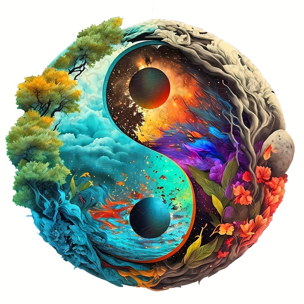 Yin Yang Forest - Wooden Jigsaw Puzzle