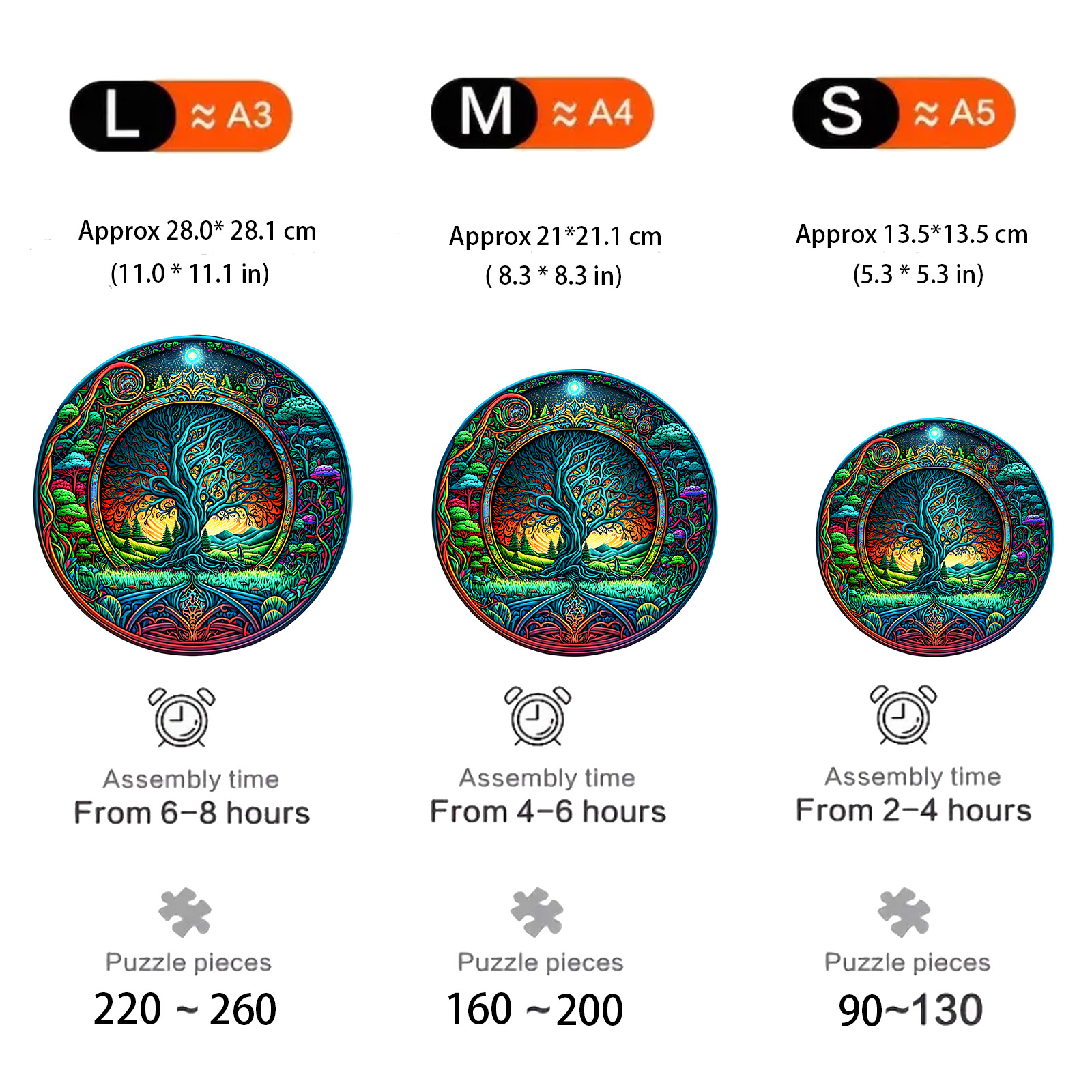 Starry Night Tree - Wooden Jigsaw Puzzles