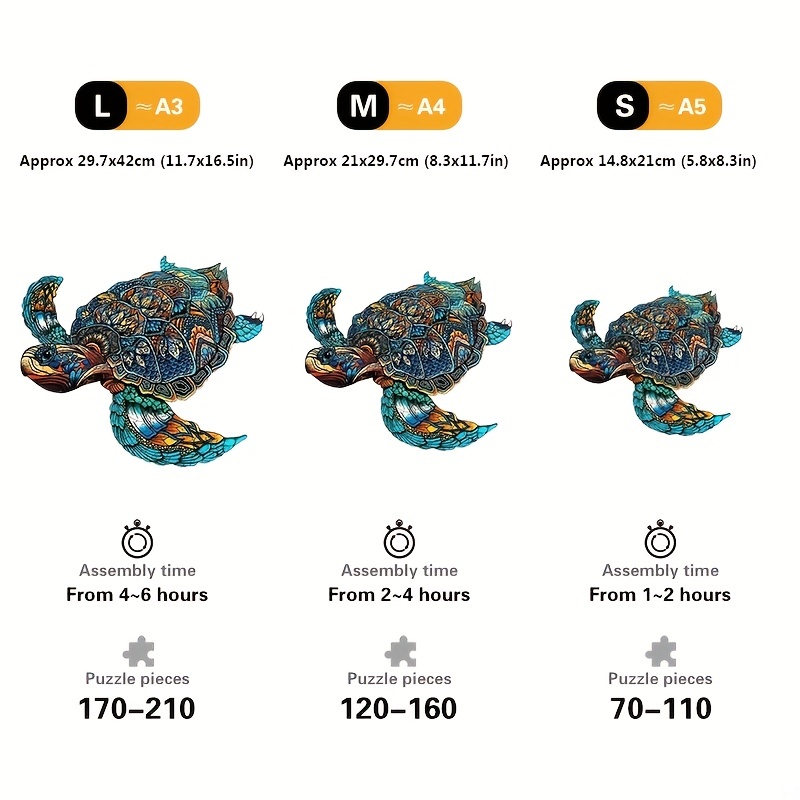 Reef Turtle - Wooden Jigsaw Puzzles