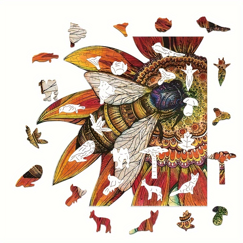 Bee Collecting Nectar - Wooden Jigsaw Puzzles