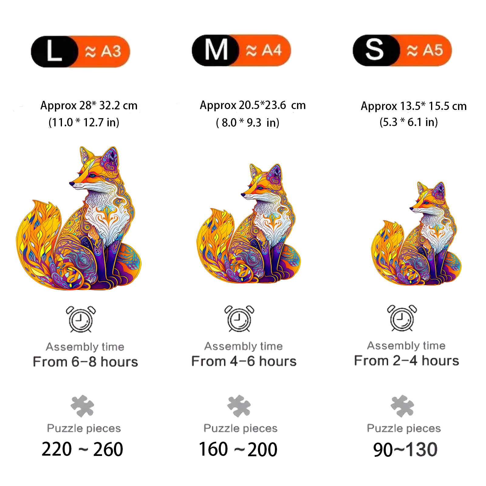 Beautiful Fox - Wooden Jigsaw Puzzle