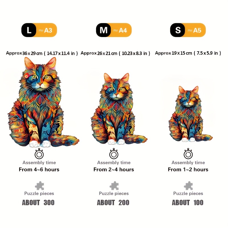 Maine Coon - Wooden Jigsaw Puzzle