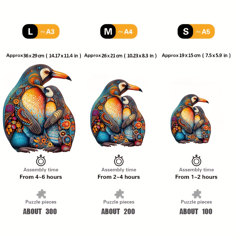 Penguin Family - Wooden Jigsaw Puzzle