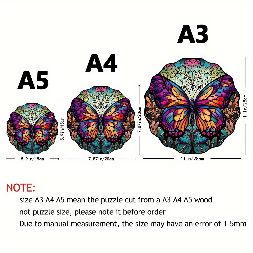 Colorful Butterfly - Wooden Jigsaw Puzzle