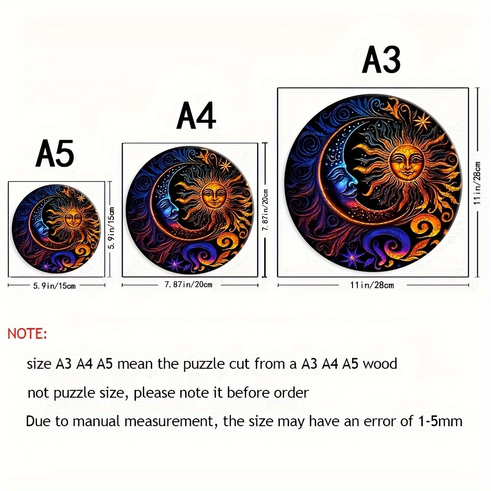 Moon And Sun - Wooden Jigsaw Puzzle