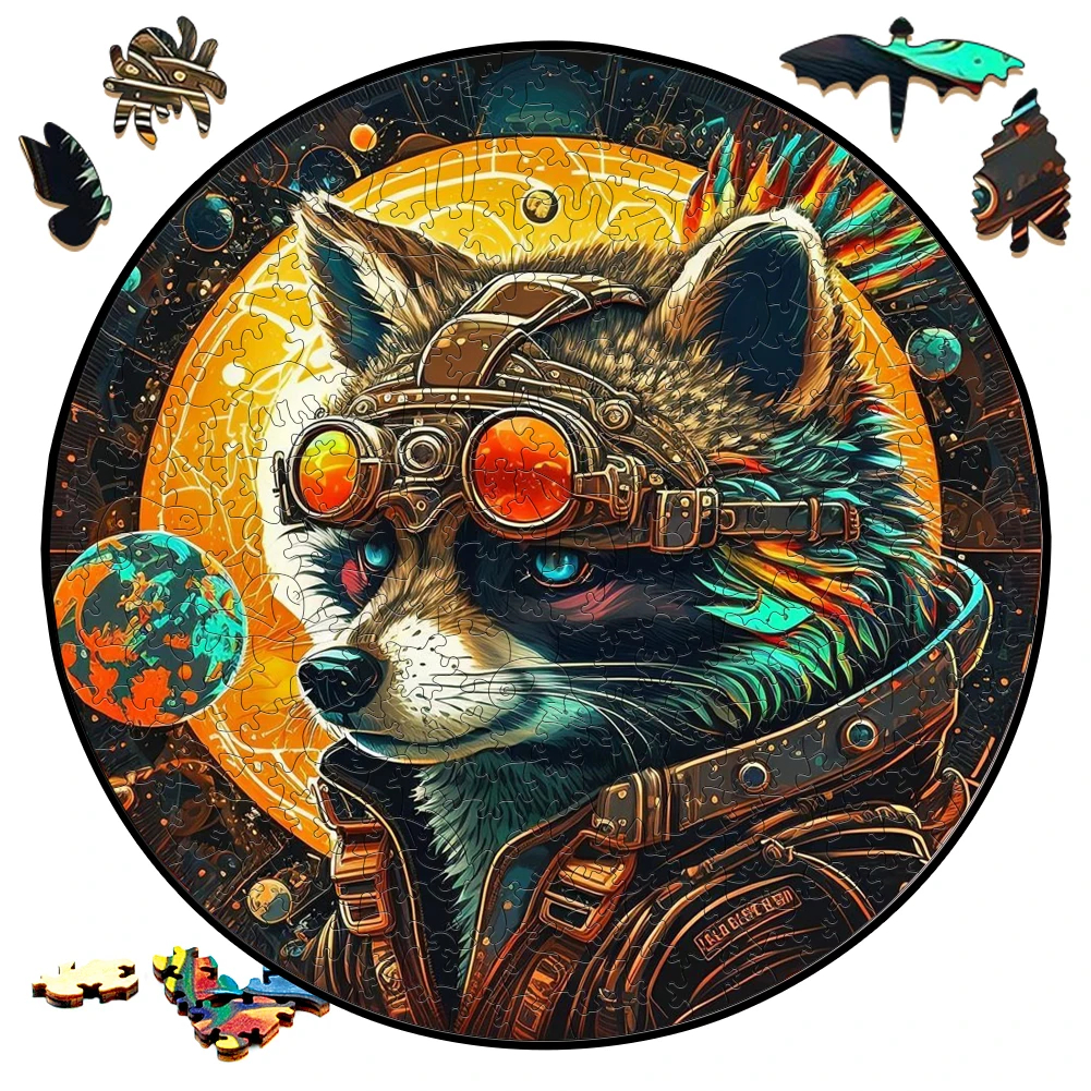 Mechanical Space Wolf - Wooden Jigsaw Puzzle