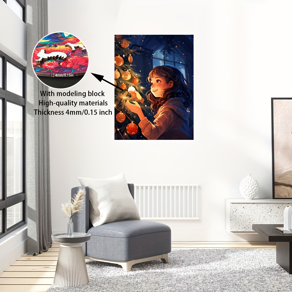 Little Girl On Christmas Eve - Wooden Jigsaw Puzzles