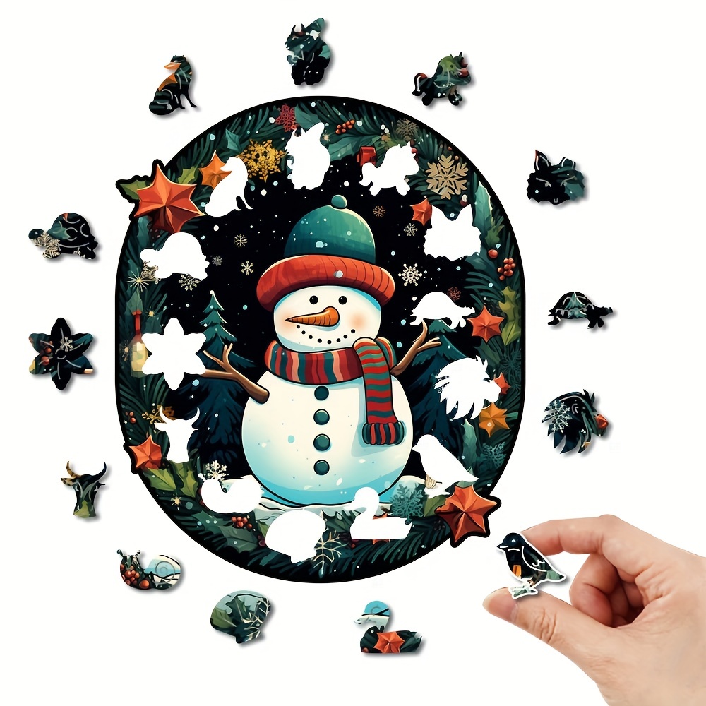 Christmas Thanksgiving Snowman - Wooden Jigsaw Puzzles
