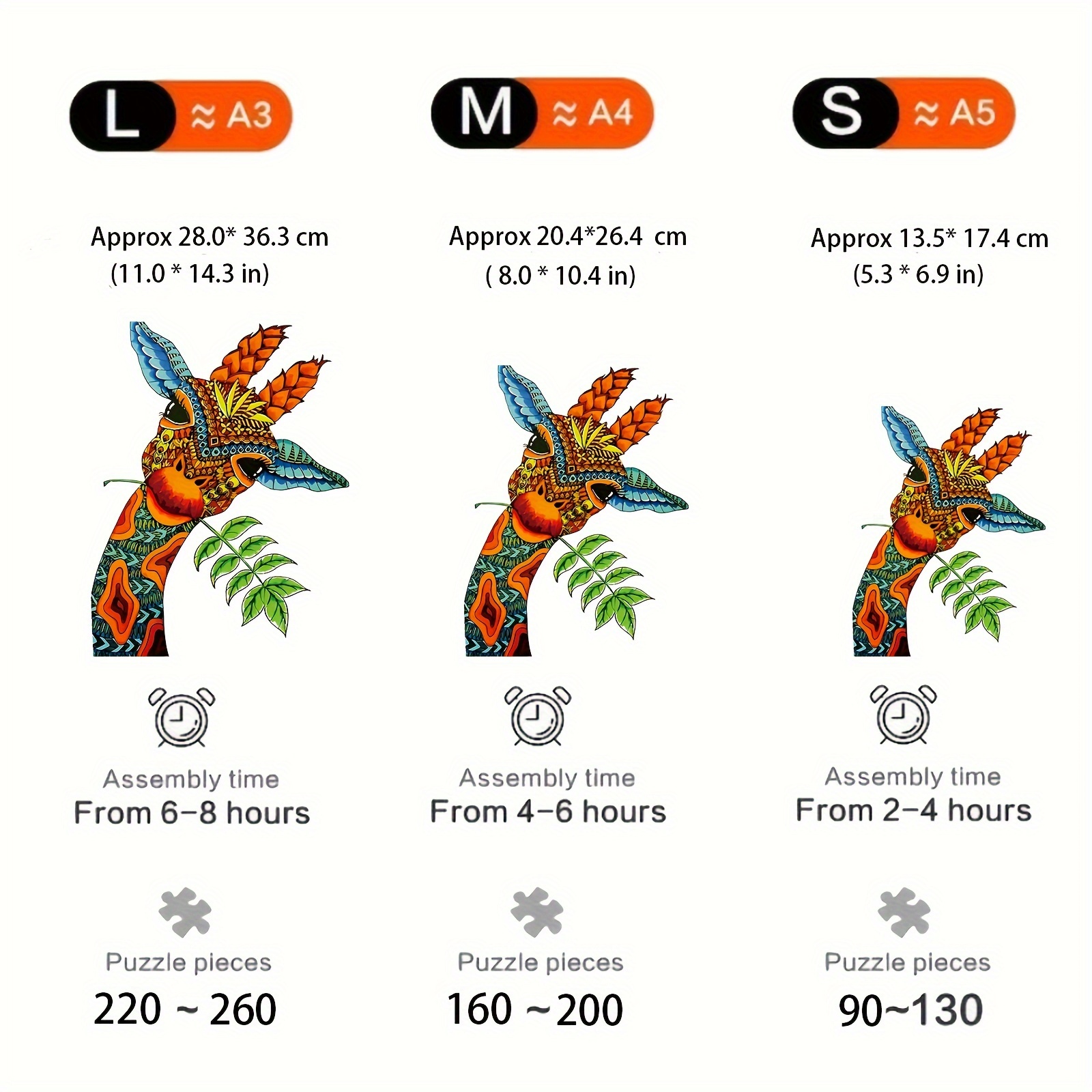 Giraffe - Wooden Jigsaw Puzzles