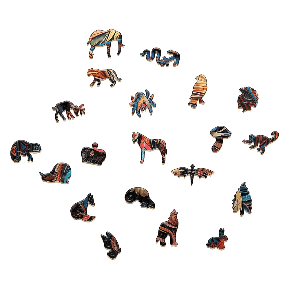 Mysterious Cat - Wooden Jigsaw Puzzle