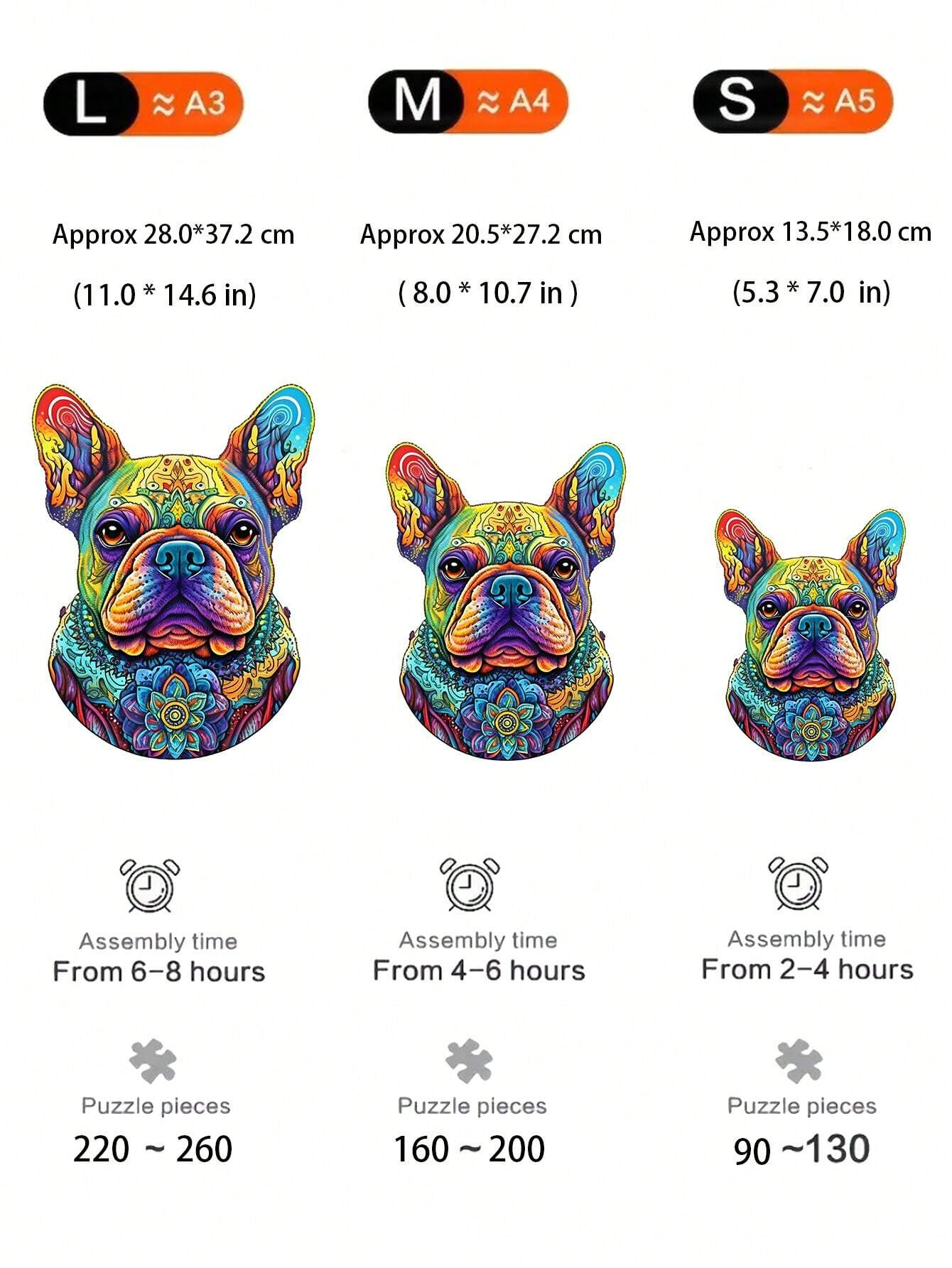 Colorful Dog - Wooden Jigsaw Puzzles