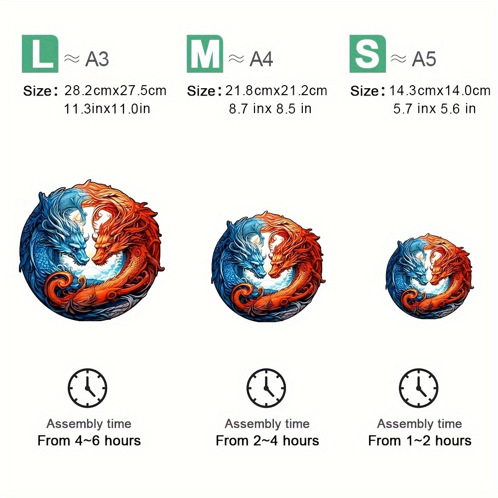 Double Dragons - Wooden Jigsaw Puzzle