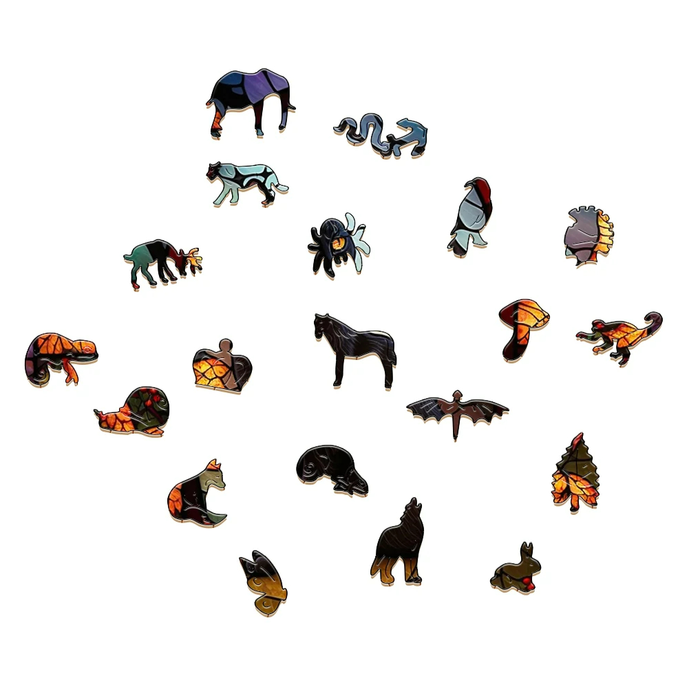 Mysterious Black Cat - Wooden Jigsaw Puzzle