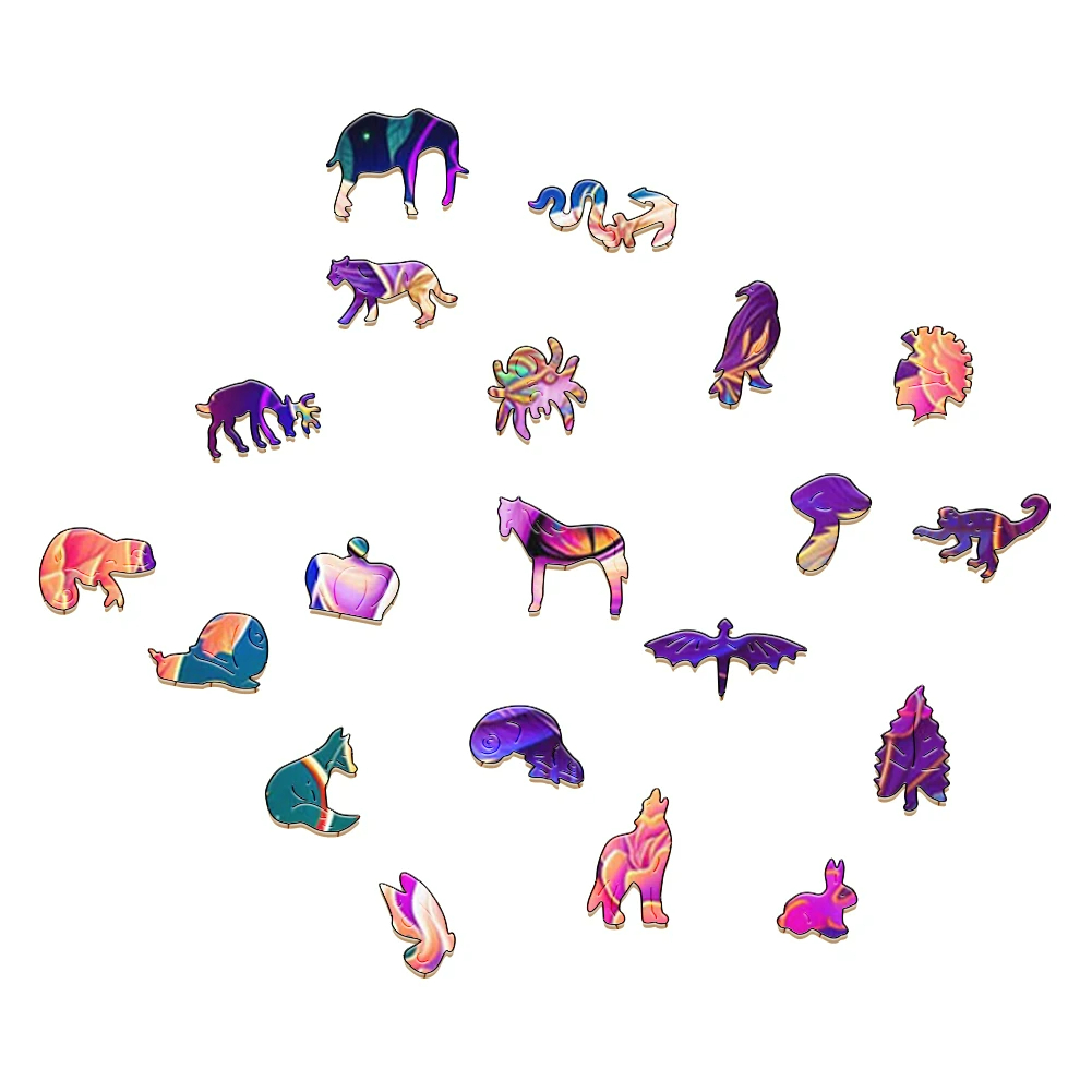 Beautiful Cat Round Shaped - Wooden Jigsaw Puzzle