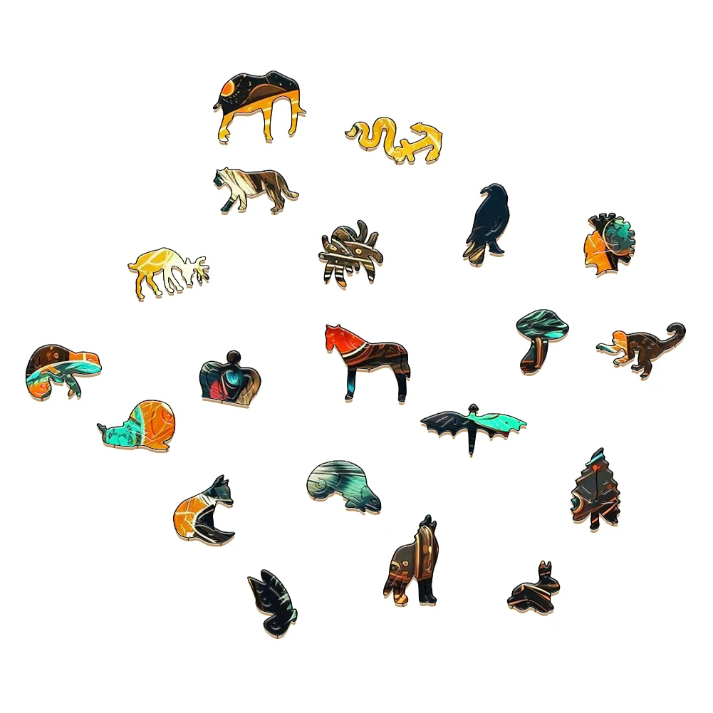 Mechanical Space Wolf - Wooden Jigsaw Puzzle