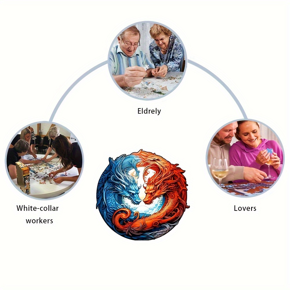 Double Dragons - Wooden Jigsaw Puzzle