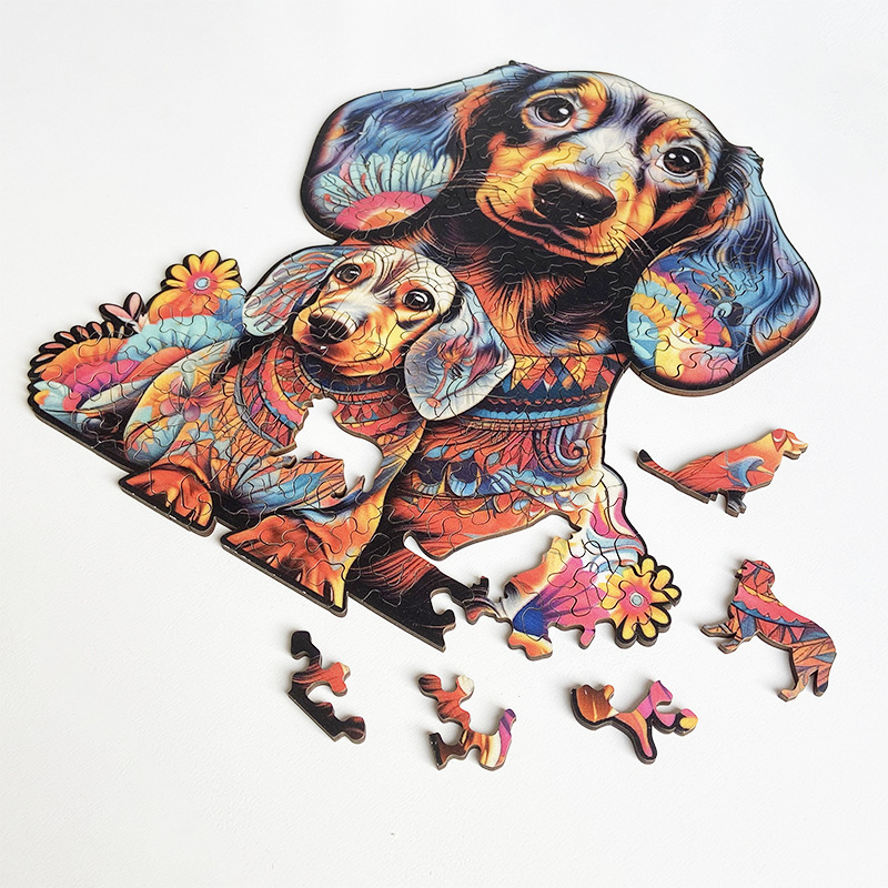 Two dogs - Wooden Jigsaw Puzzles