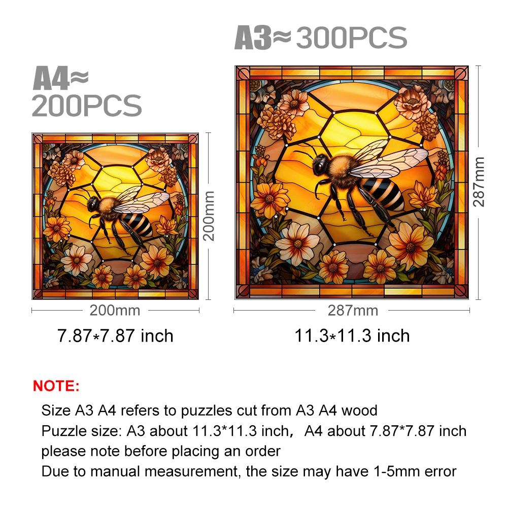 Garden Bee Sign -Wooden Jigsaw Puzzle