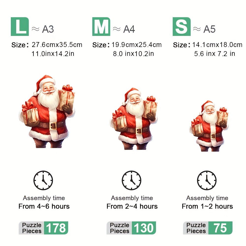 Santa Claus With Gifts - Wooden Jigsaw Puzzles