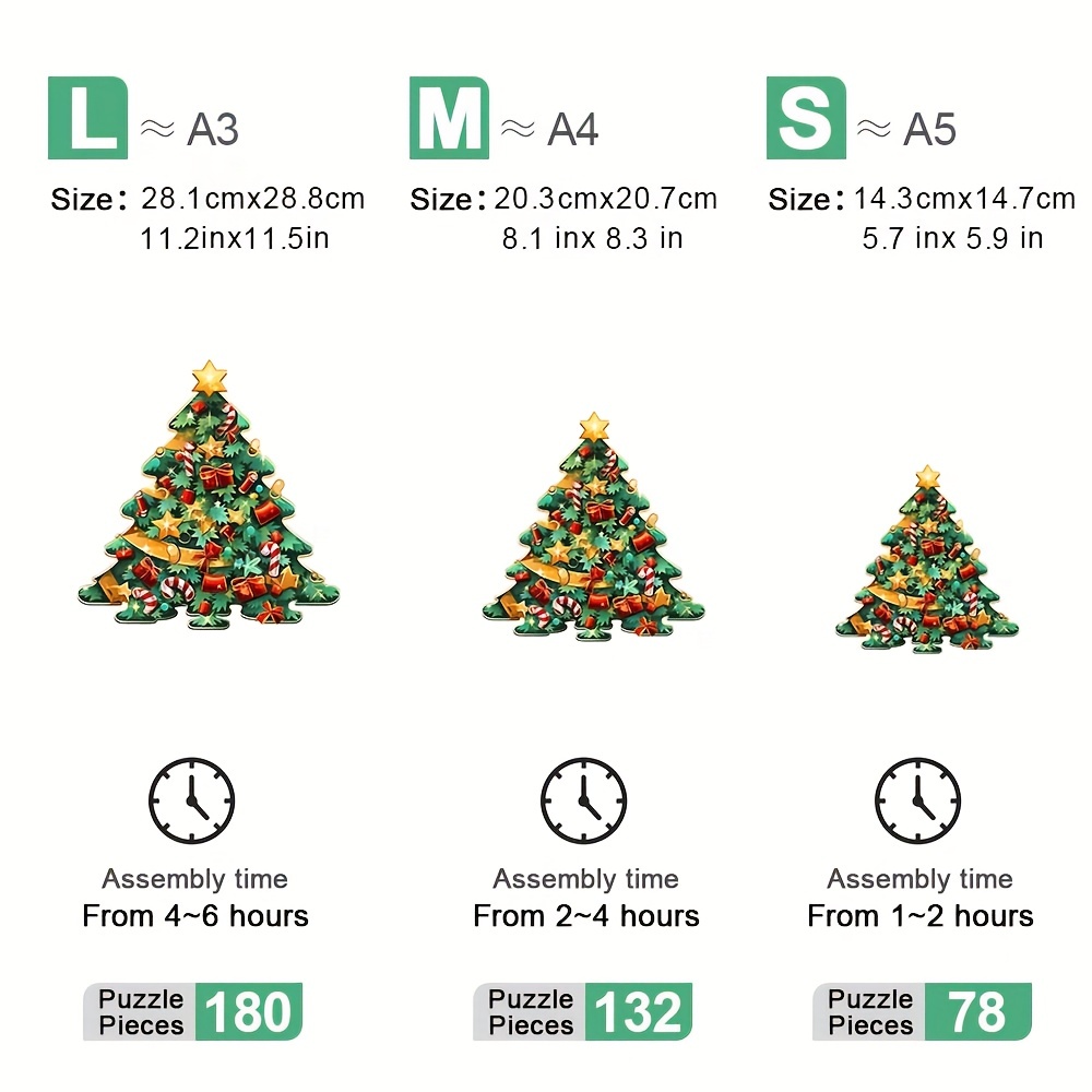 Shiny Christmas Tree - Wooden Jigsaw Puzzles