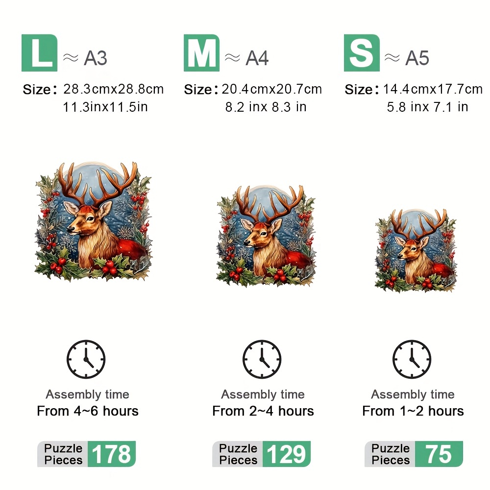 Christmas Elk Gift - Wooden Jigsaw Puzzles