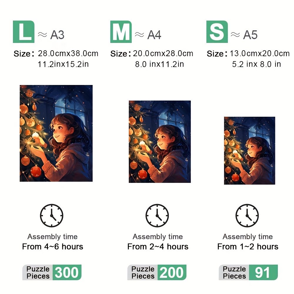 Little Girl On Christmas Eve - Wooden Jigsaw Puzzles