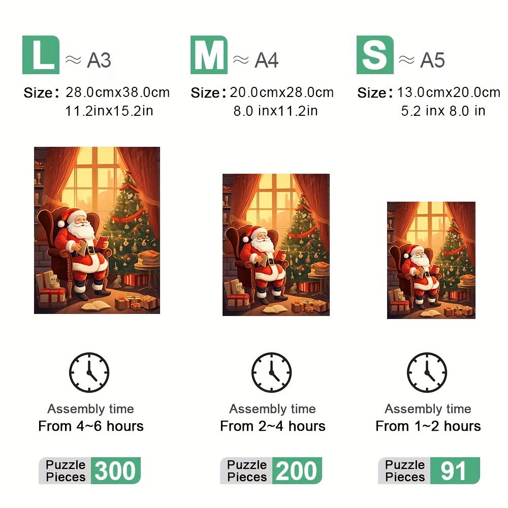Thanksgiving Tree Santa Claus- Wooden Jigsaw Puzzles