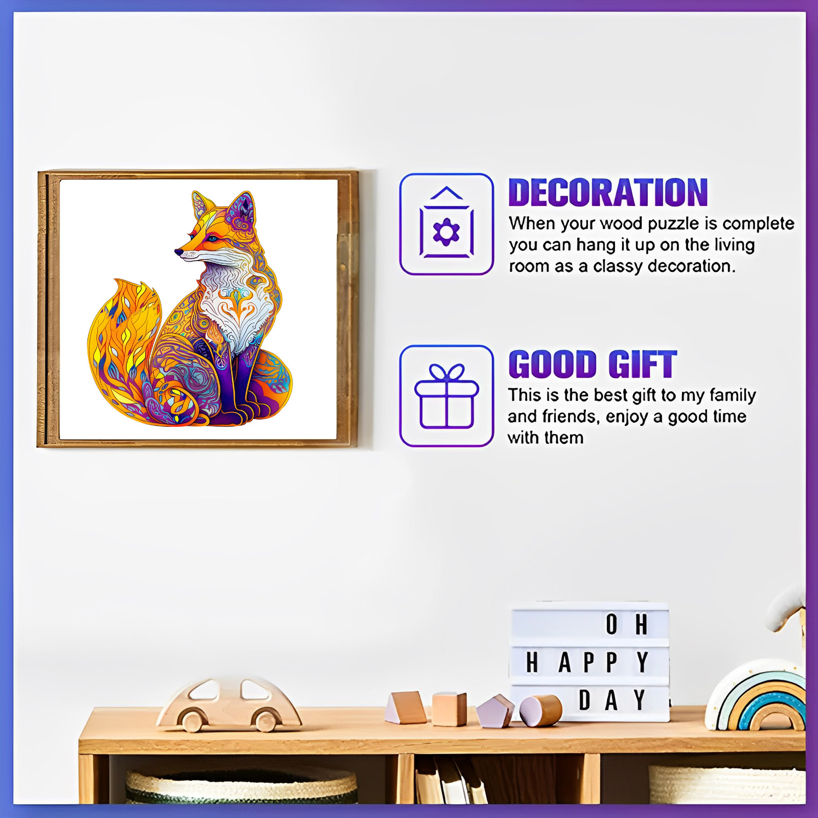 Beautiful Fox - Wooden Jigsaw Puzzle