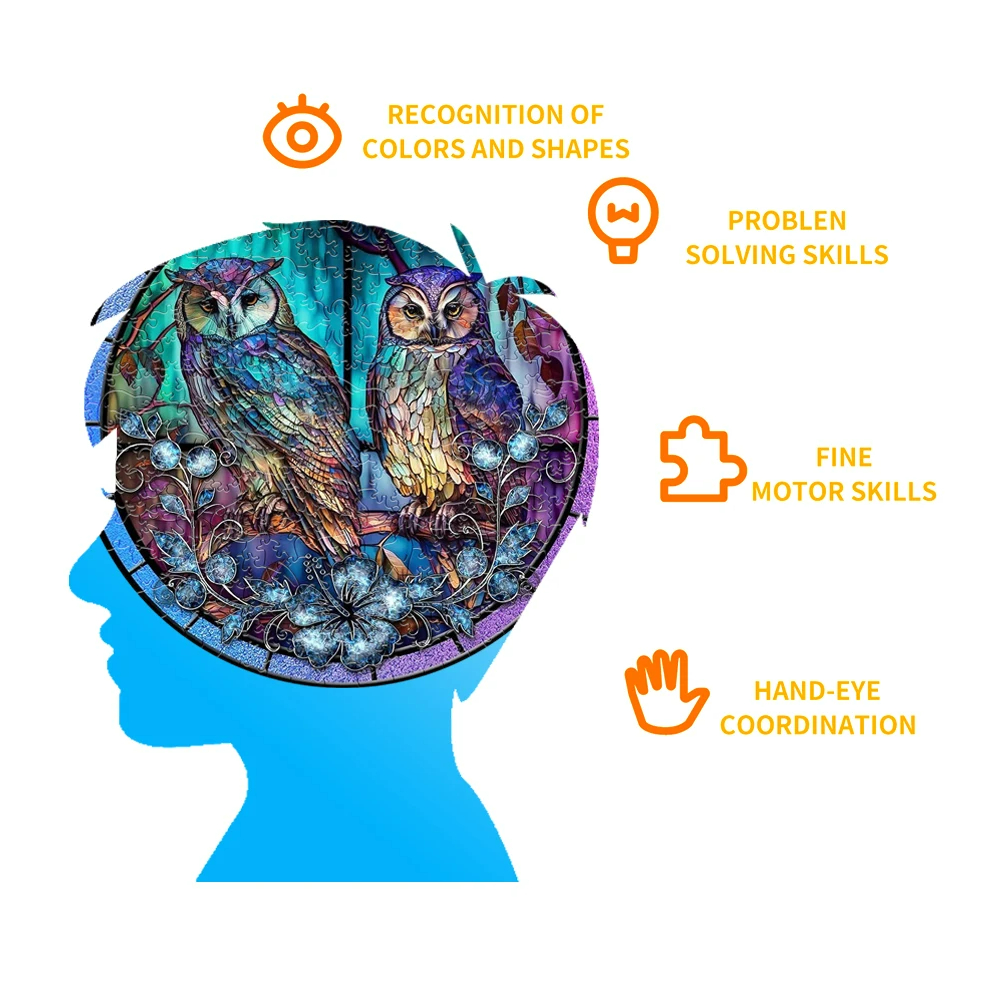 Gorgeous Owl - Wooden Jigsaw Puzzle