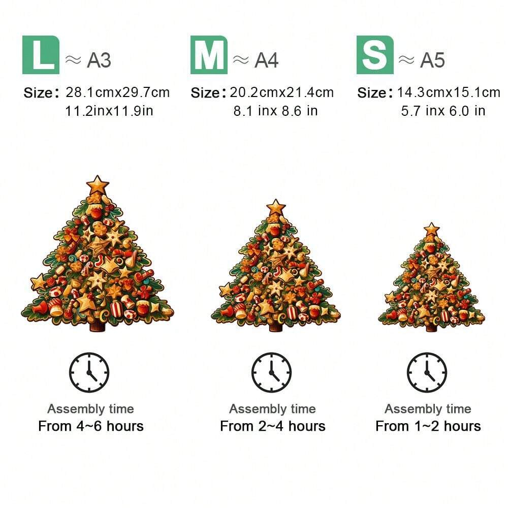 Christmas Tree Family Fun - Wooden Jigsaw Puzzles