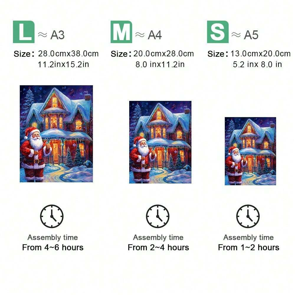 Santa Claus House Winter - Wooden Jigsaw Puzzles