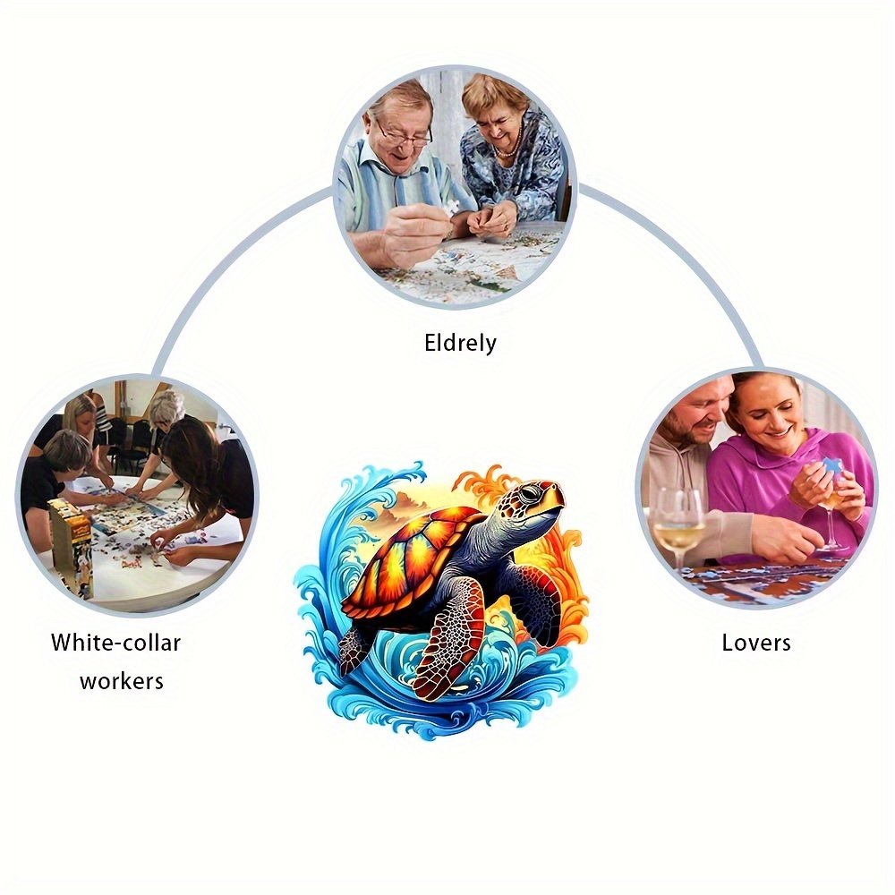 Colorful Turtle - Wooden Jigsaw Puzzles