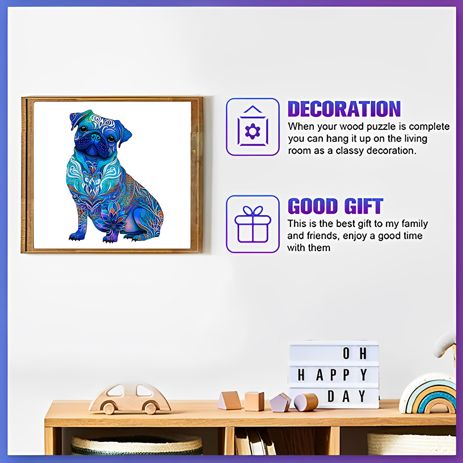 Blue Dog - Wooden Jigsaw Puzzles