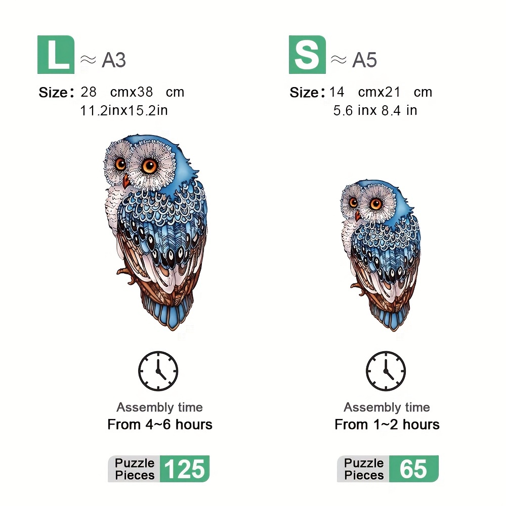 Blue Owl - Wooden Jigsaw Puzzles