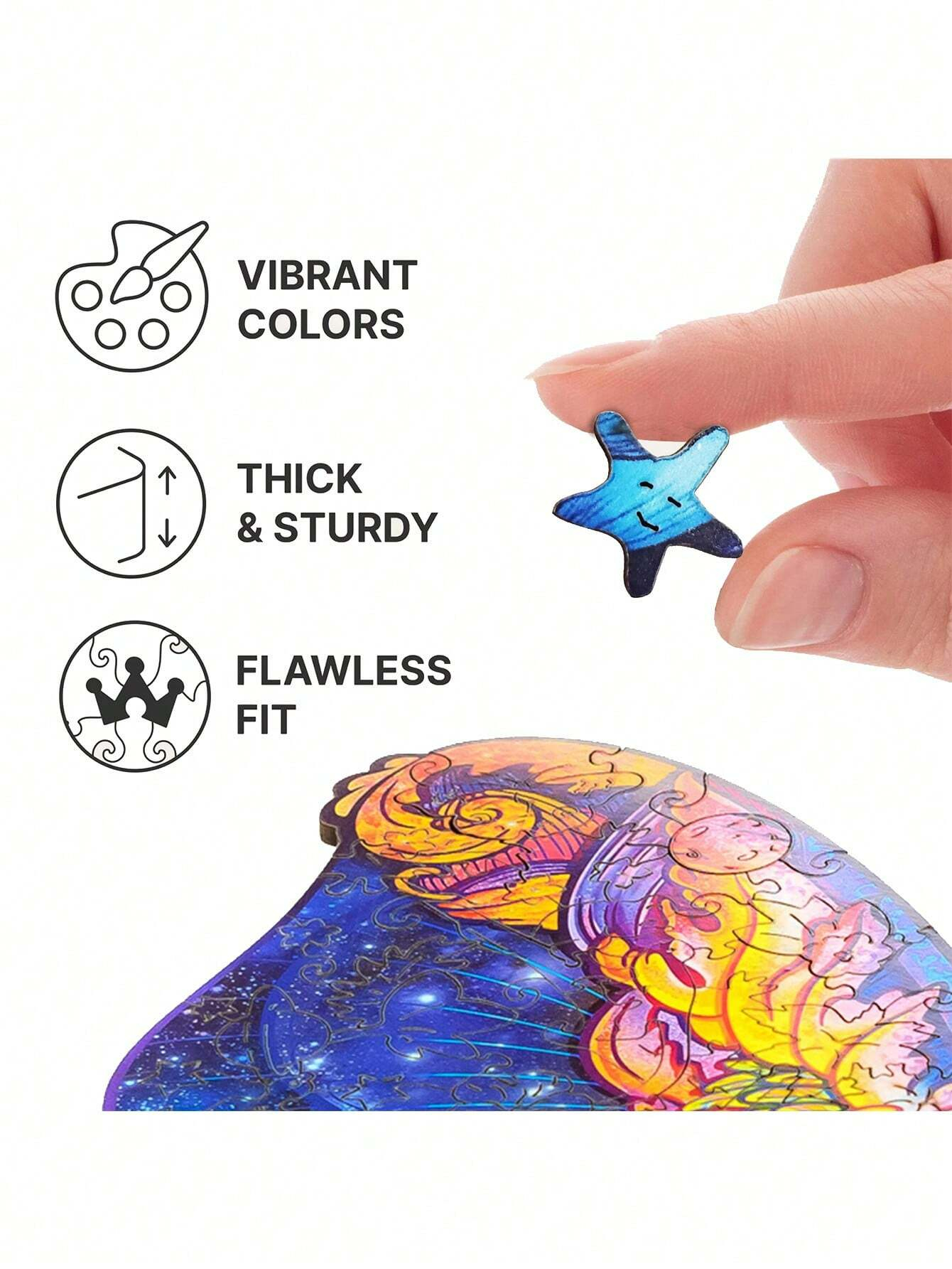 Colorful Dog - Wooden Jigsaw Puzzles