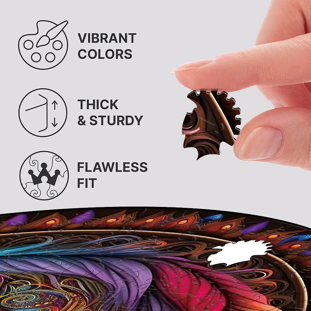 Mandala Horse - Wooden Jigsaw Puzzle