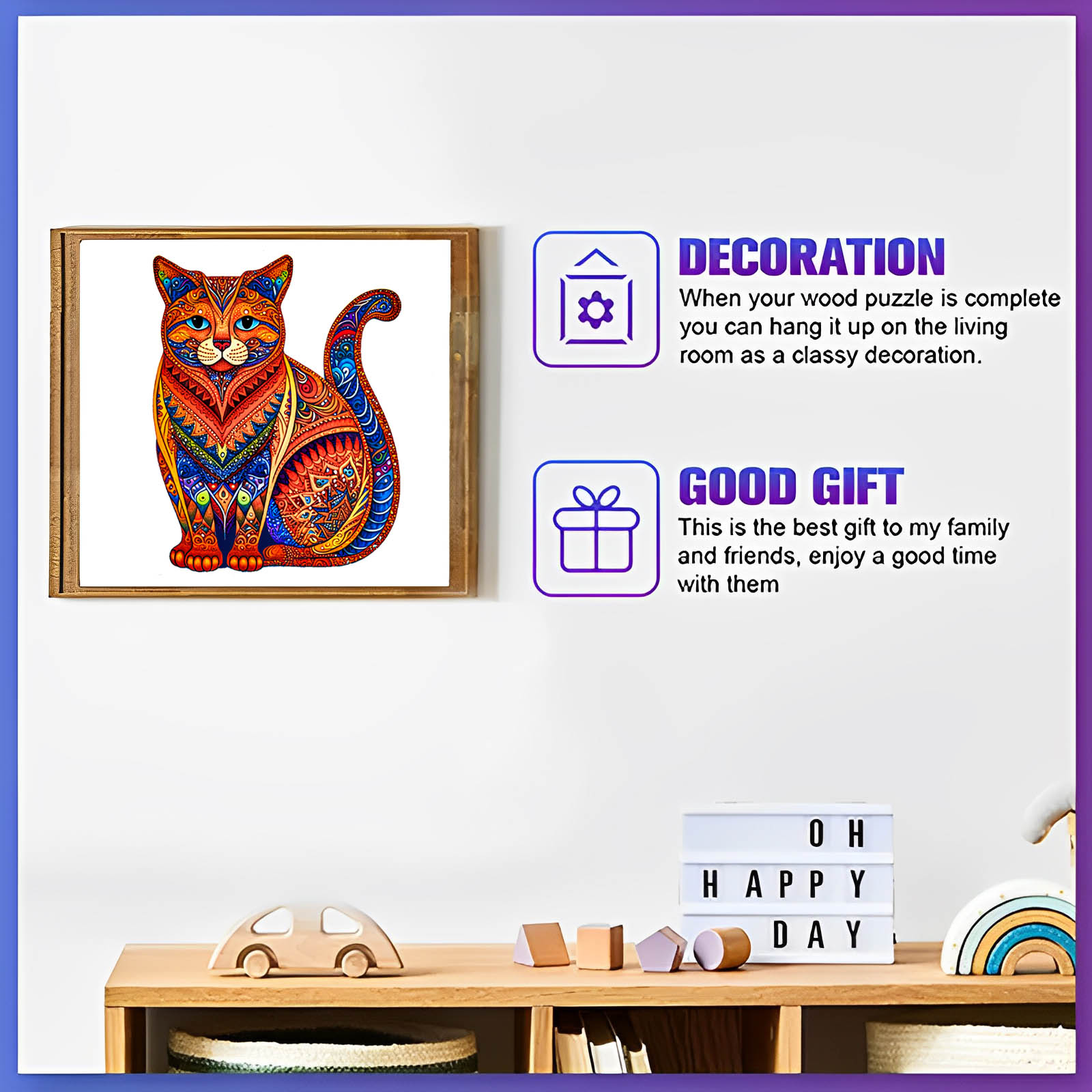 Orange Cat - Wooden Jigsaw Puzzles