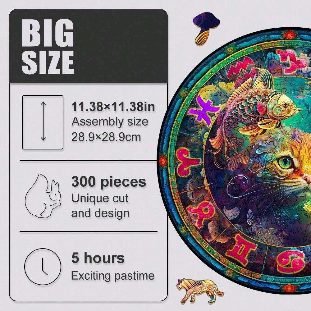 Twelve Constellations | Pisces - Wooden Jigsaw Puzzle