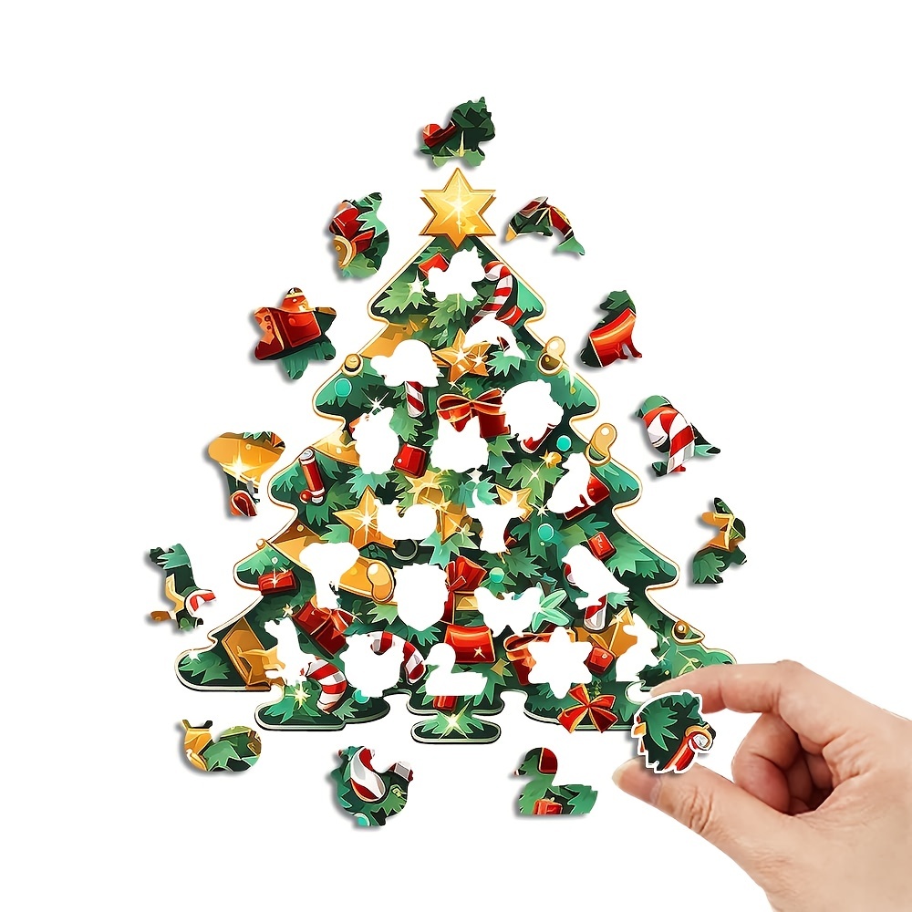 Shiny Christmas Tree - Wooden Jigsaw Puzzles