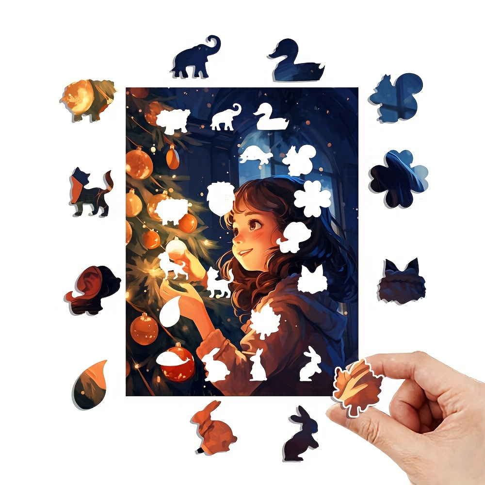 Little Girl On Christmas Eve - Wooden Jigsaw Puzzles