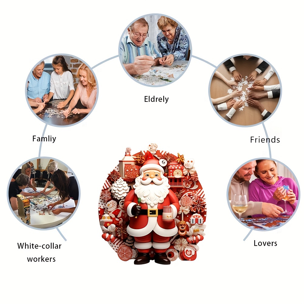 Christmas Theme Shaped - Wooden Jigsaw Puzzles