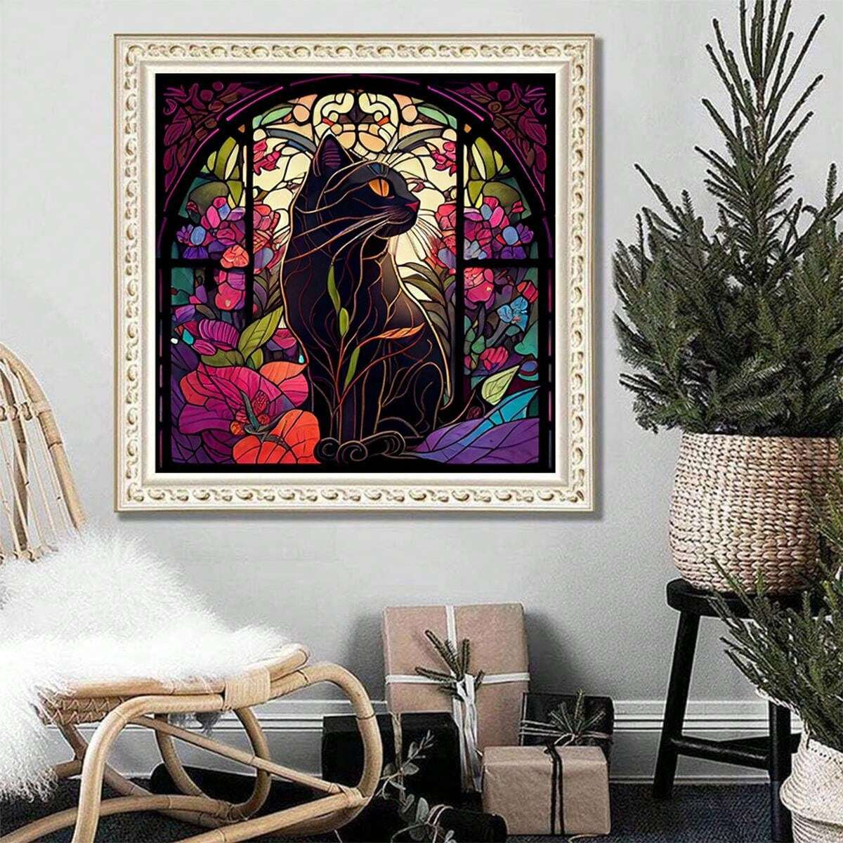 Lazy Mysterious Black Cat -Wooden Jigsaw Puzzle