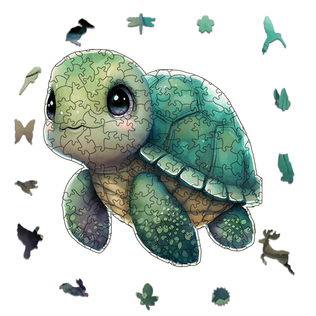 Rubbyoo bany turtle -1 Wooden Jigsaw Puzzle