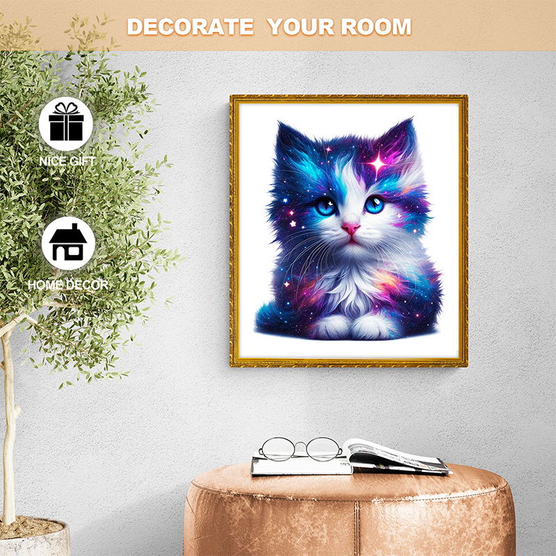 Rubbyoo Cosmic Garden Cat -2 Wooden Jigsaw Puzzle