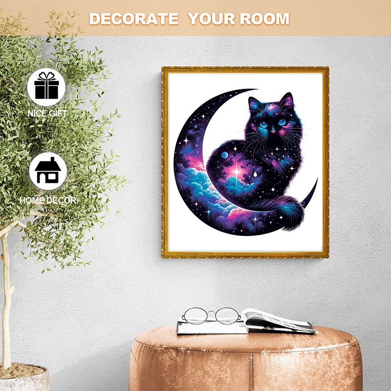Rubbyoo Cosmic Garden Cat -4 Wooden Jigsaw Puzzle