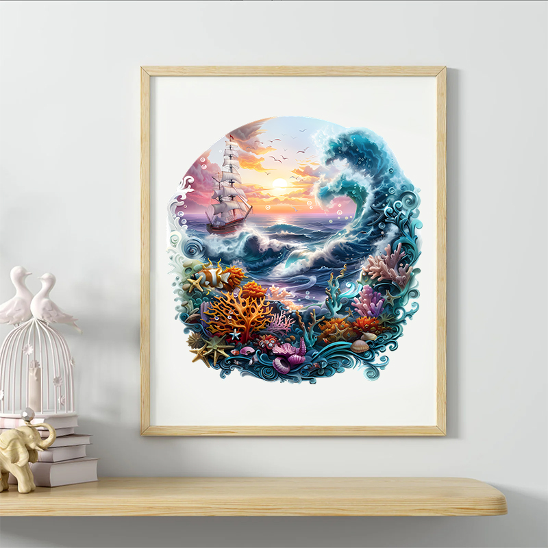 Rubbyoo Vibrant ocean - Wooden Jigsaw Puzzle